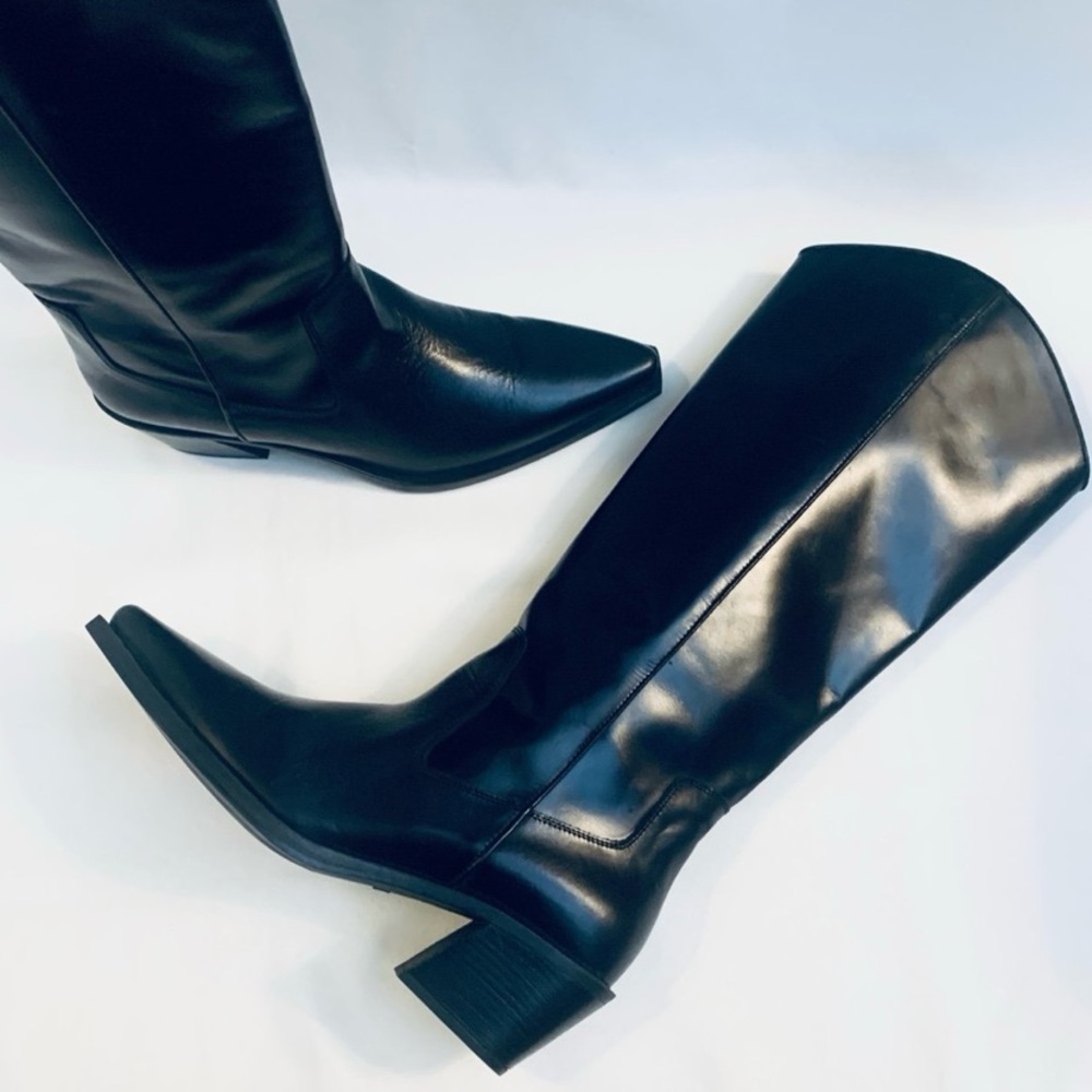 MASSIMO DUTTI Leather Cowboy Boots - Picture 13 of 13